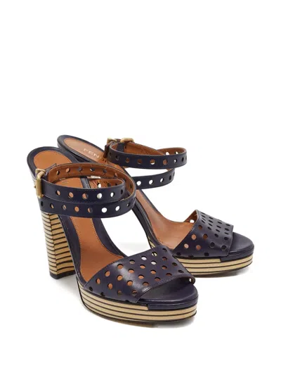 Pre-owned Fendi 130mm Patent-leather Platform Sandals