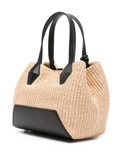 Jimmy Choo Raffia Tote Bag In Neutral