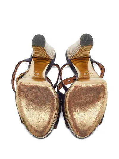 Pre-owned Fendi 130mm Patent-leather Platform Sandals