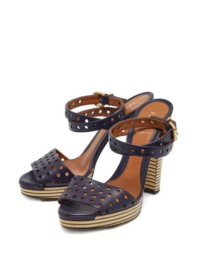 Pre-owned Fendi 130mm Patent-leather Platform Sandals