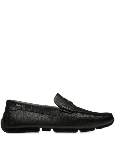 Bally Pilot Driver Grained-leather Loafers
