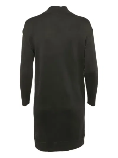 Pre-owned Hermes Printed Silk Knit Dress In Black
