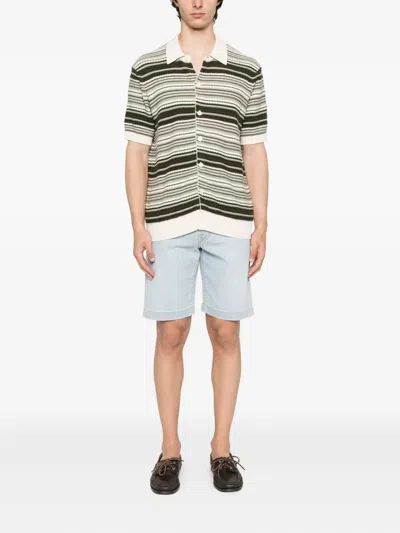 Jacob Cohen Nicolas Embroidered Denim Shorts In Blue
