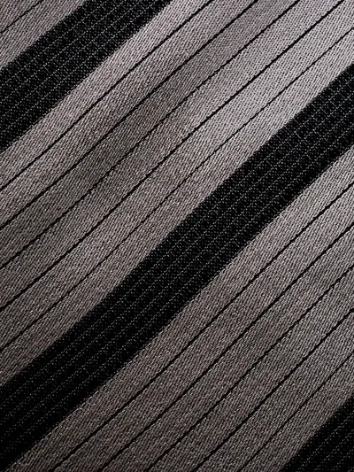 Pre-owned Giorgio Armani Diagonal-stripes Silk Tie In Gray