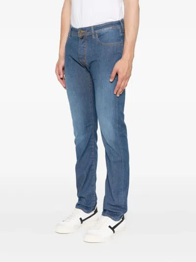 Jacob Cohen Pocket-detail Slim-fit Jeans In Blue