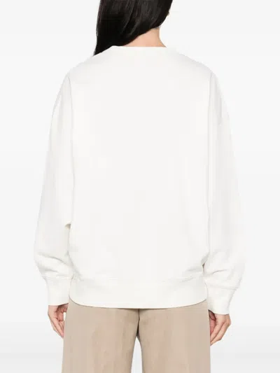Brunello Cucinelli Logo-embroidered Sweatshirt In White