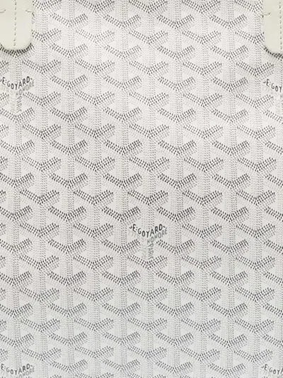 Pre-owned Goyard Ine Monogram Tote Bag In White
