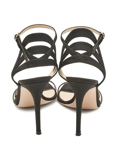 Pre-owned Gianvito Rossi 100mm Freesia Sandals In Black
