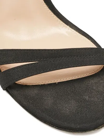 Pre-owned Gianvito Rossi 100mm Freesia Sandals In Black
