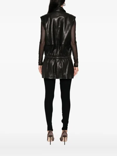 Magda Butrym Leather Belted Biker Vest