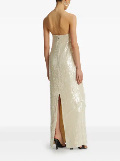 Rotate Birger Christensen Sequin Maxi Dress In Silver