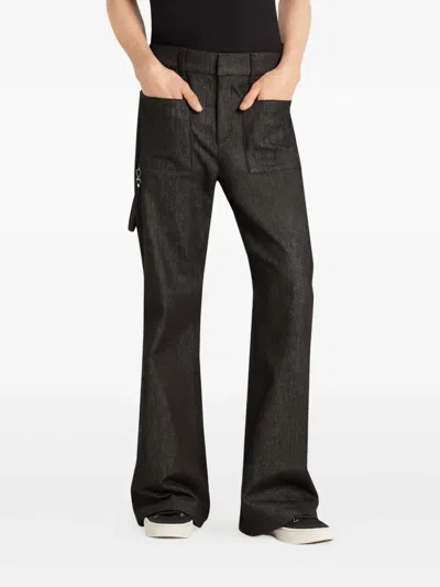 Courrèges Two-pocket Bootcut Jeans In Black