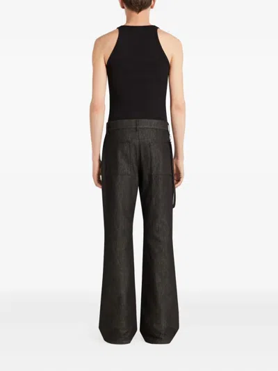 Courrèges Two-pocket Bootcut Jeans In Black