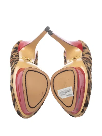 Pre-owned Charlotte Olympia  140mm Leopard-print Platform Pumps
