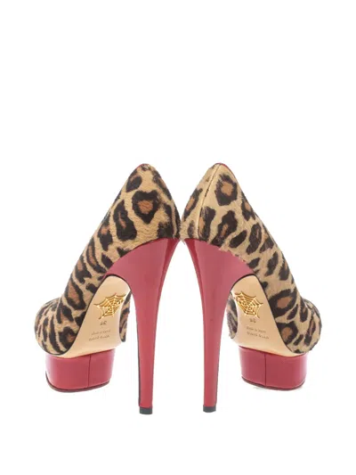 Pre-owned Charlotte Olympia  140mm Leopard-print Platform Pumps