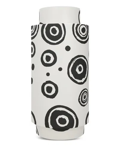 10 Corso Como X Bitossi Ceramiche Circle-print Ceramic Vase In White