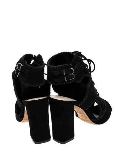 Pre-owned Alexandre Birman  100mm Abbe Lace-detail Peep-toe Pumps