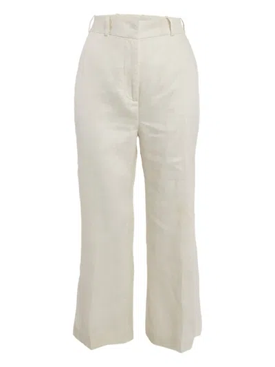Pre-owned Zimmermann  Linen Pleated Trousers