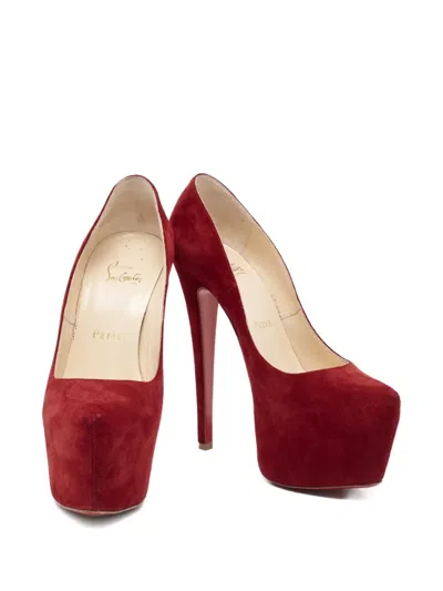 Pre-owned Christian Louboutin 150mm Suede Platform Pumps