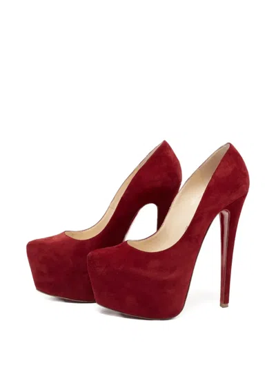 Pre-owned Christian Louboutin 150mm Suede Platform Pumps