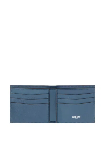 Moreau Printed Leather Wallet In Gray