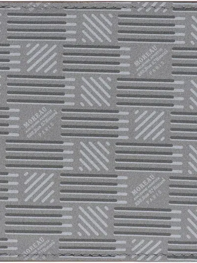 Moreau Printed Leather Wallet In Gray