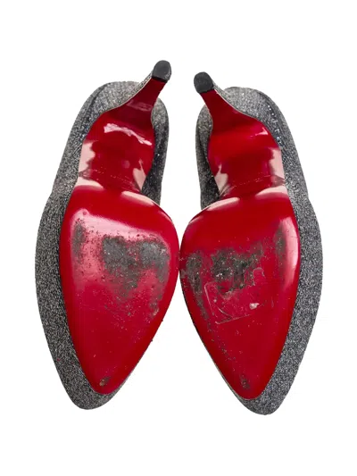 Pre-owned Christian Louboutin 150mm Daffodile Glittered Platform Pumps