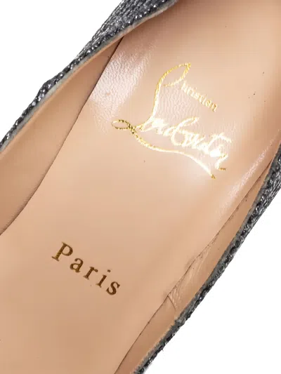 Pre-owned Christian Louboutin 150mm Daffodile Glittered Platform Pumps