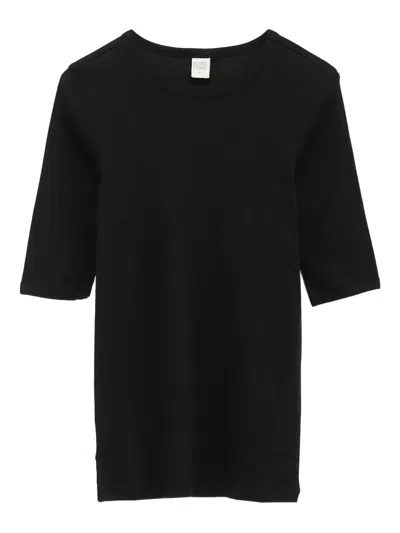 Flore Flore Three-quarter Sleeve T-shirt In Black