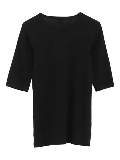 Flore Flore Three-quarter Sleeve T-shirt In Black