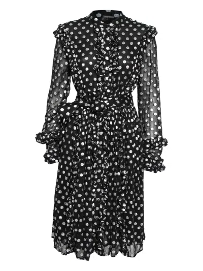 Pre-owned Dodo Bar Or  Polka-dot Chiffon Dress