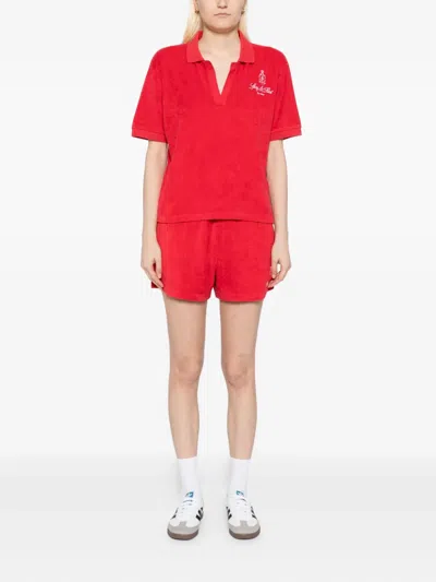 Sporty And Rich Vendome Terry Shorts In Red