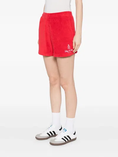 Sporty And Rich Vendome Terry Shorts In Red