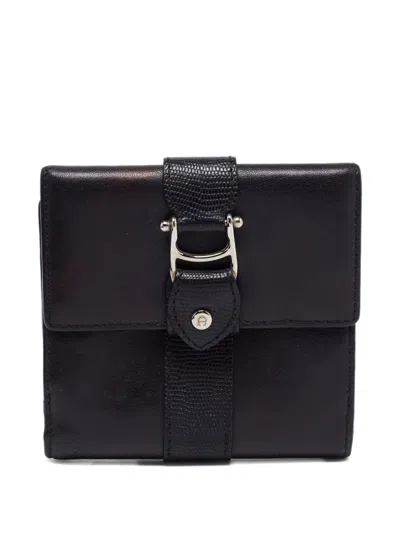 Pre-owned Aigner Vintage Leather Trifold Wallet