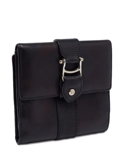 Pre-owned Aigner Vintage Leather Trifold Wallet