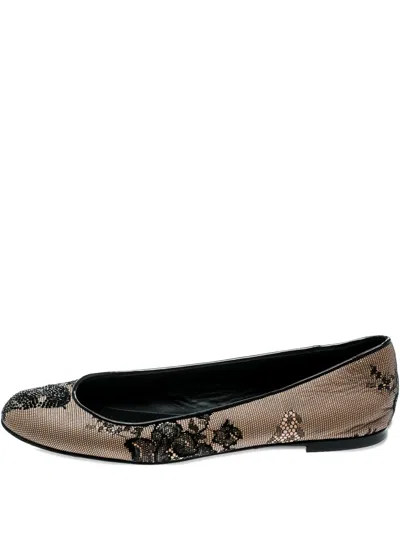 Pre-owned Giuseppe Zanotti Vintage Lace Ballet Flats
