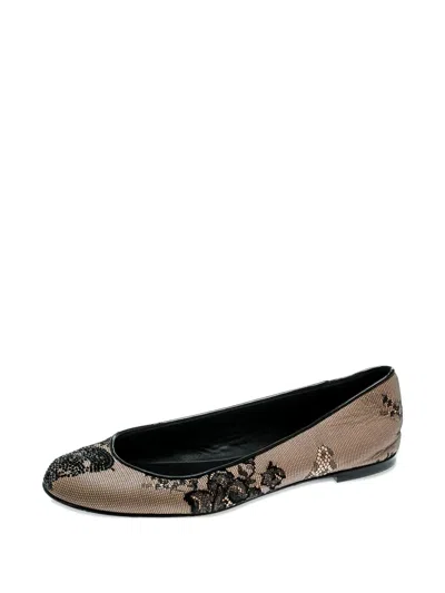 Pre-owned Giuseppe Zanotti Vintage Lace Ballet Flats