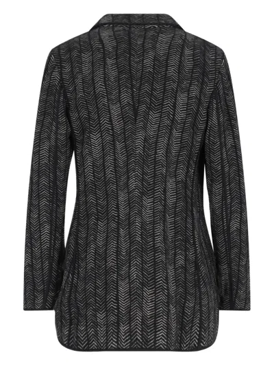 Giorgio Armani Double-breasted Cashmere And Viscose Blazer In Black