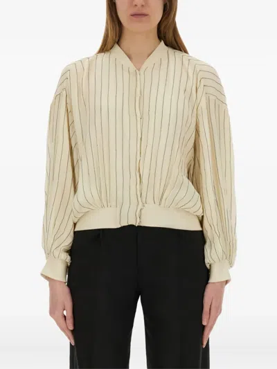 Alysi The Garment Silk Satin Catania Dress In Neutral