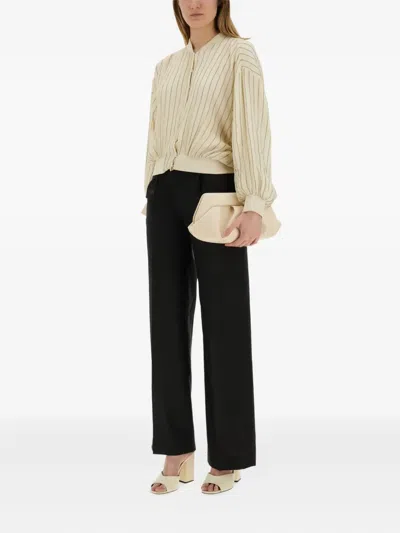 Alysi The Garment Silk Satin Catania Dress In Neutral