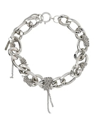 Justine Clenquet Chain-link Choker In Metallic