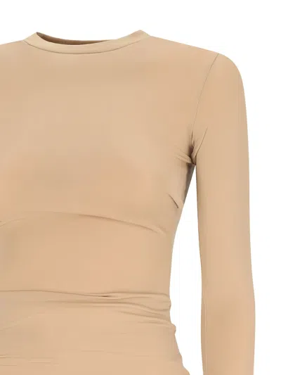 Darkpark Camren Long-sleeve Crew-neck Top In Brown