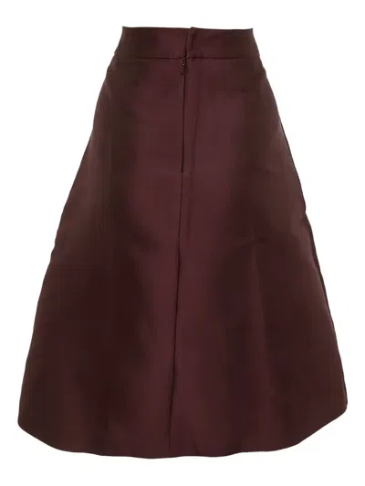 Pre-owned Max Mara Pleated A-line Midi Skirt