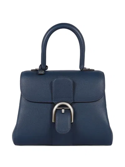 Delvaux Brillant Pm Pebbled Leather Flap Bag
