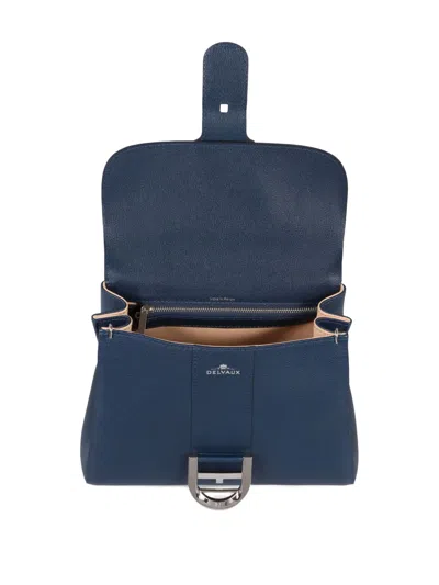 Delvaux Brillant Pm Pebbled Leather Flap Bag