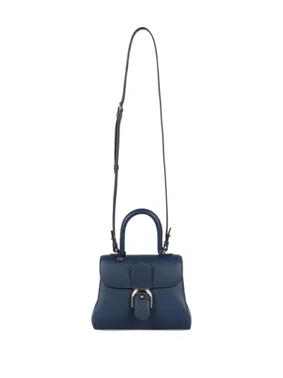 Delvaux Brillant Pm Pebbled Leather Flap Bag