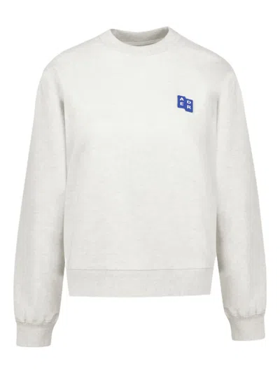 Ader Error Back-patch Cotton Sweatshirt In White