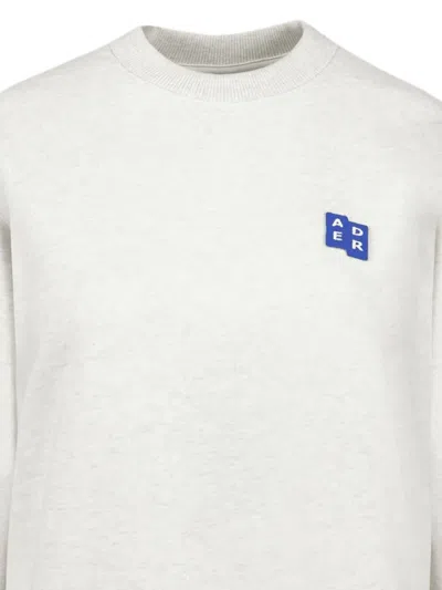 Ader Error Back-patch Cotton Sweatshirt In White