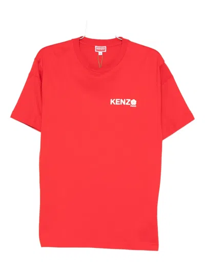 Kenzo Crew Neck T-shirt Short Sleeves In Red