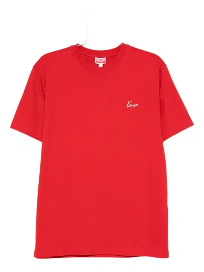 Kenzo Gots Archive Bouquet Print Cotton T-shirt In Red